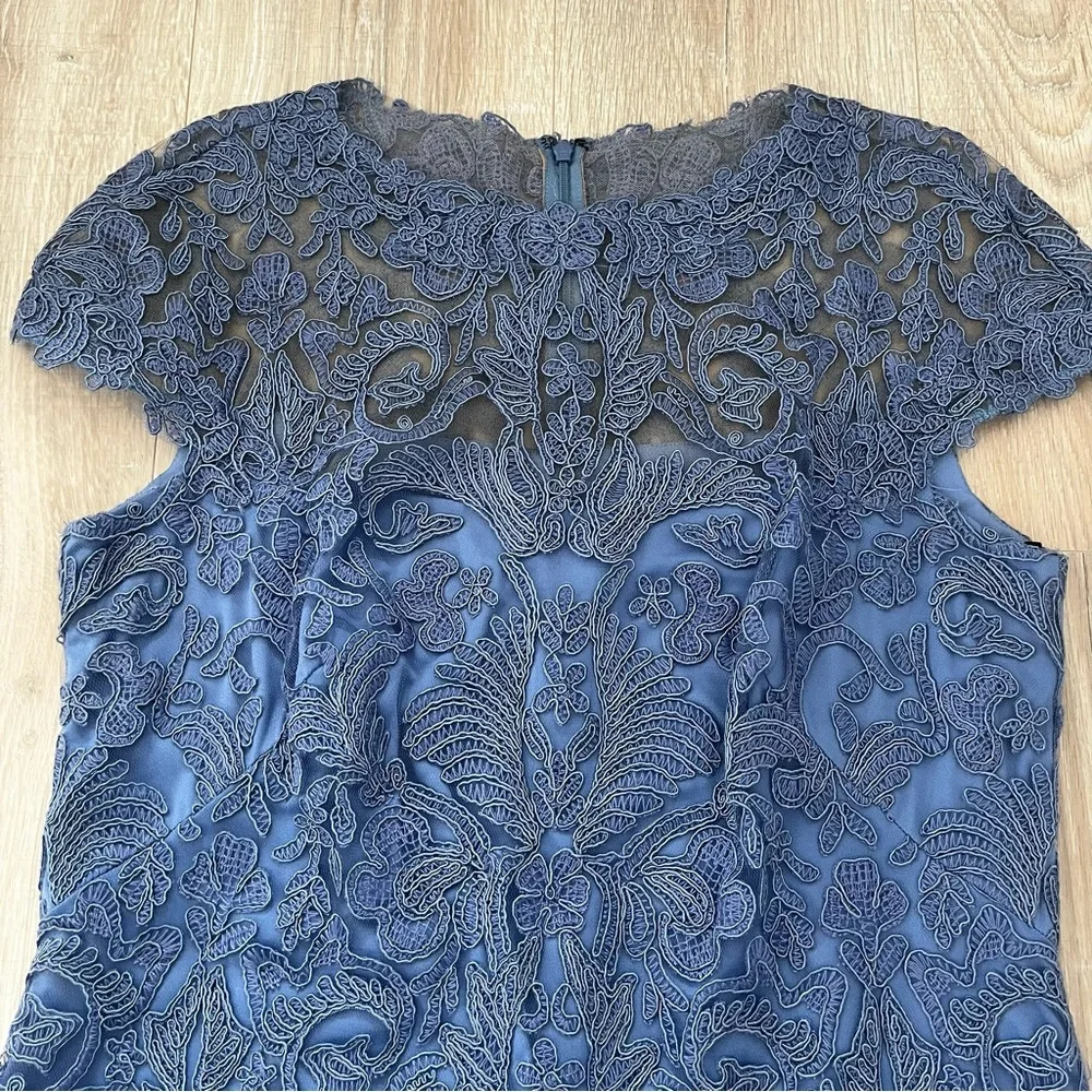 Tadashi Shoji Embroidered Sheath Dress Sz 14 - Picture 2 of 8